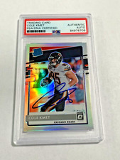 Cole Kmet 2020 Donruss Optic signed autograph card PSA Slab Bears Notre Dame