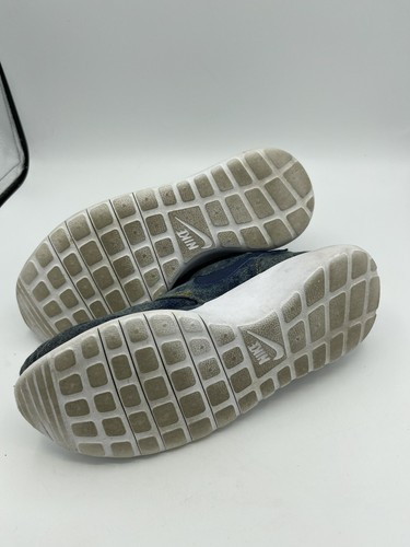 Nike Roshe blau Denim leichter Jugend Größe 4 Schuh einzigartiger Sneaker - Bild 9 von 10