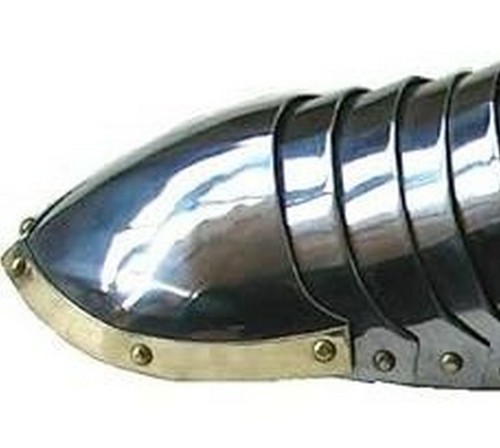 Mittelalter Deutsche Gothic Sabatons - Silber Stahl Krieger Rüstung Schuhe für Ritter - Bild 2 von 5