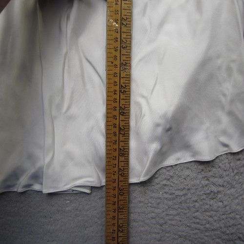 Ralph Lauren Purple Label Gwinnett Washed Satin Blouse Women 14 White Sleeveless - Picture 6 of 10