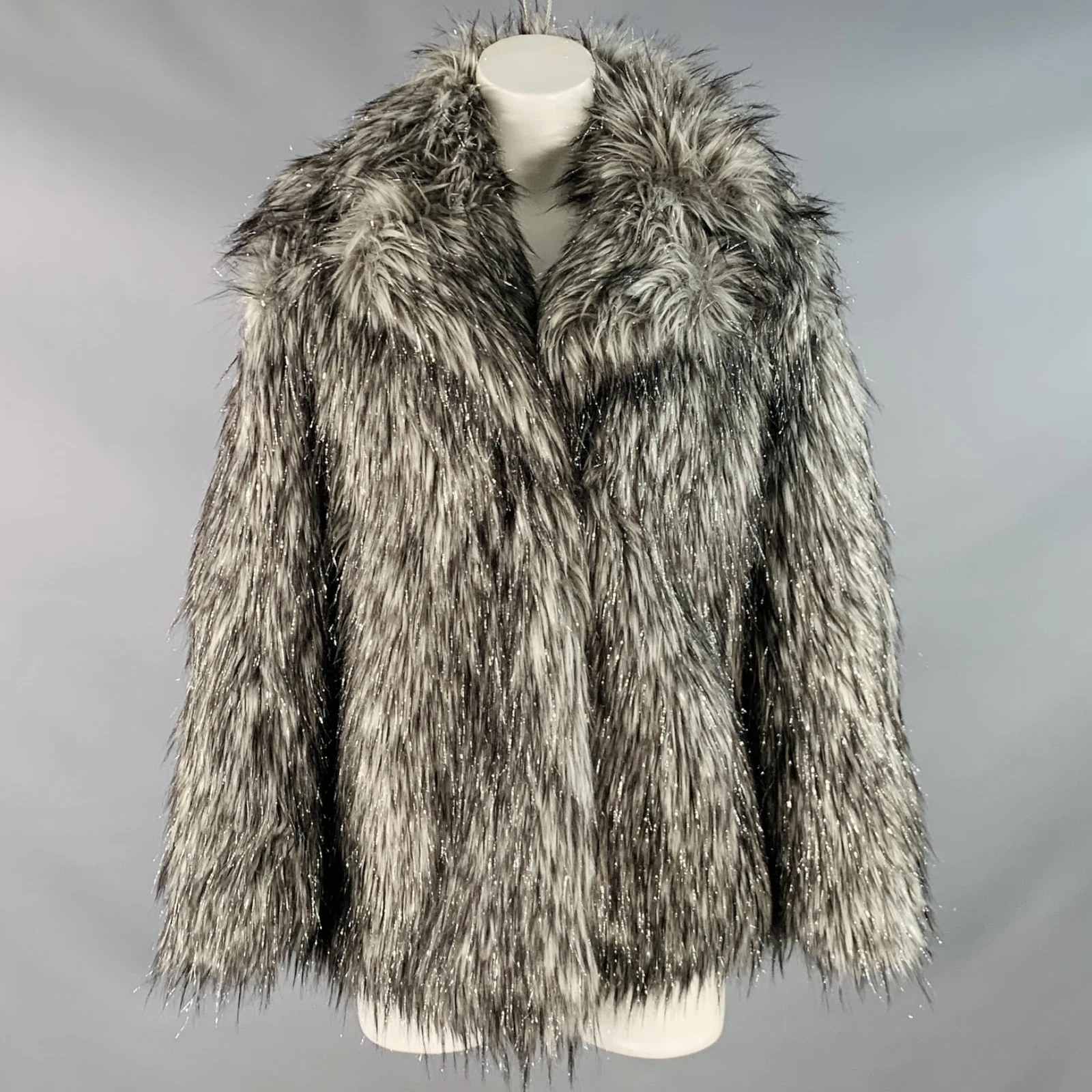 Cappotto misto acrilico grigio argento MICHAEL KORS taglia S