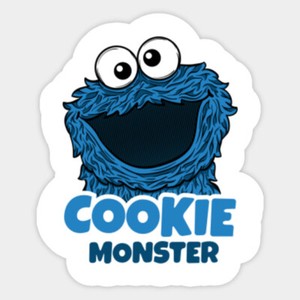 Cookie Monster Collectible Sesame Street Mens Polo XS-6XL, LT-4XLT New