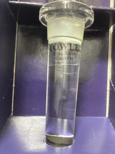 Boxed Towle, Full Lead Crystal Wine Bottle Stopper, Made in Austria - Picture 2 of 10