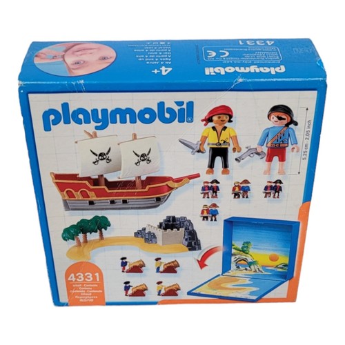 Playmobil Micro 4331 Pirate Ship Island Mini Playset Complete Rare - Picture 3 of 14