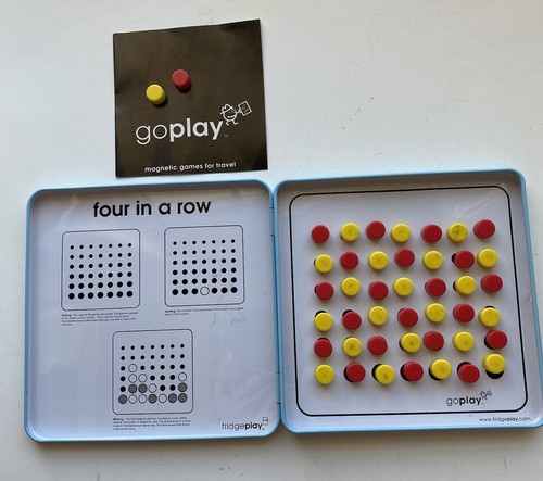 FRIDGEPLAY GO PLAY Magnetic four in a row Game for travel includes 44 counters - Picture 3 of 7