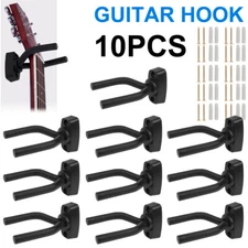 1-10PCS Pack Guitar Hangers Hook Holder Wall Mount Hanger Display Instrument