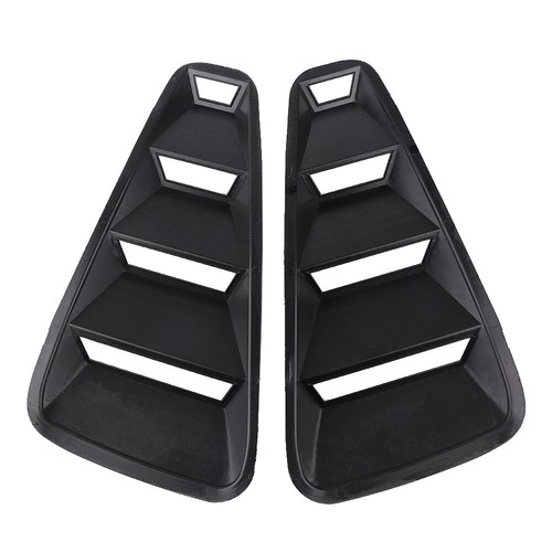 1/4 Quarter Side Window Louvers Scoop Cover Vent For 2005-09 Ford Mustang Black - Picture 6 of 8
