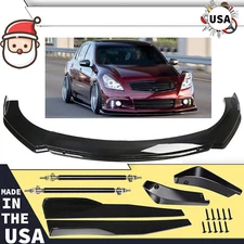 For Infiniti G37 Front Bumper Lip Splitter Spoiler/ Body Kit Side Skirt