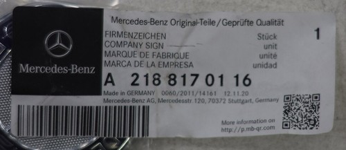 NEW OEM Mercedes-Benz Hood Laurel Wreath Emblem 2188170116 AMG GT S550 SLK300 - Picture 3 of 7