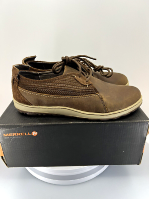 Merrell Ashland Tie Shoes Women Brown Sugar Leather Select Grip