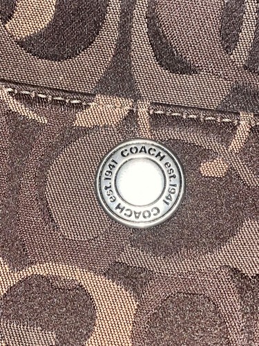 Coach Chelsea Hobo Signature Brown Turn-Lock Purse Handbag G06J-10143 Dust Bag - Picture 4 of 7