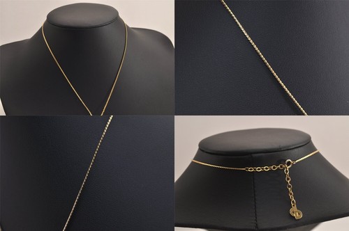Authentic Christian Dior Gold Tone Chain Pendant Necklace CD 7108M - Imagen 7 de 10