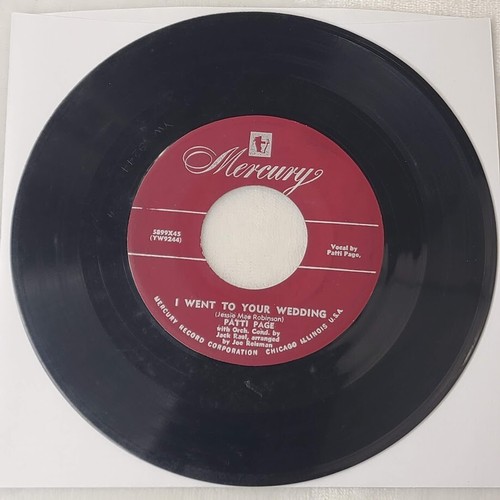 Patti Page I Went To Your Wedding / You Belong To Me 45 RPM Vinyl 7" 1952 - Picture 3 of 8