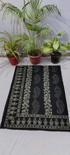 Indian Hand Block Printed Twin Size Cotton Kantha Quilt Throw Blanket Bedspread - Picture 6 of 10