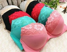 UK SZ BALCONY LACE PADDED PUSH UP BRA LINGERIE LADIES UNDERWEAR 36/8/40246 BCDDE