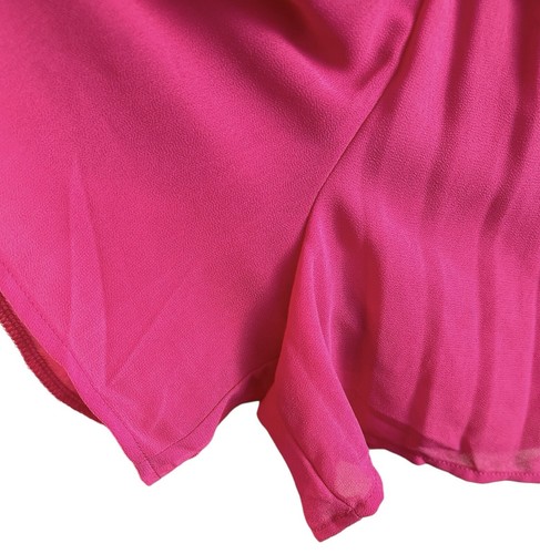 dee elly Pleated High Neck Romper Womens Sz S Small Fuchsia Pink Sleeveless NEW - Picture 7 of 11
