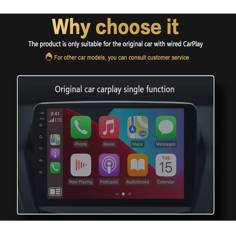 Boîte à dongle adaptateur CarPlay sans fil pour Android/iOS voiture