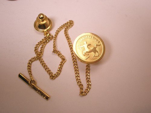 Schütze Horoskop Sternzeichen Geburtszeichen Vintage Krawattennadel Anstecknadel mit Kette Z32