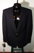 STAFFORD Navy Blue "Gold Button" Blazer Suit Jacket Size 44R
