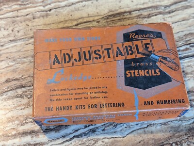 Reese's CH Hanson Adjustable Lockedge Brass Stencils 3'' Letters