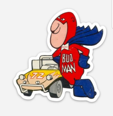 MAGNET Budweiser Budman Die Cut Vinyl Magnet Bud Light Beer Bud Man