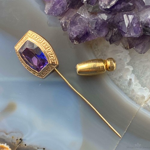 14K Yellow Gold 1963 Immaculate Collage Amethyst Pin Collectible Item - Picture 7 of 10