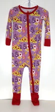 Birdie Bean 3T Bamboo Pajamas Zippy Sleeper Care Bears Pizza Party Flip feet