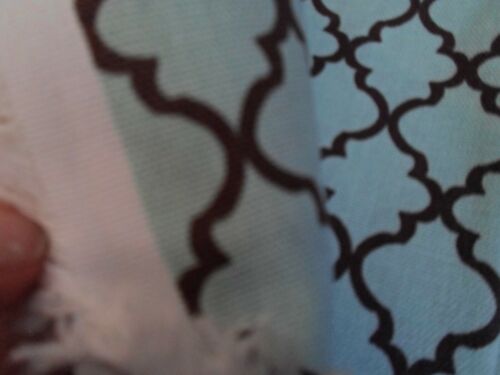 Teal & Brown Print Fabric Brothers Sisters 2009 Design Studio 66x44 - Picture 3 of 5