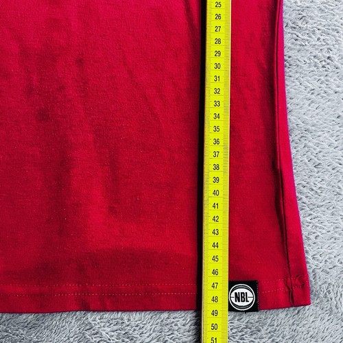 Camiseta de baloncesto NBL para niños talla 5 camiseta manga corta roja cuello redondo oficial - Imagen 7 de 8