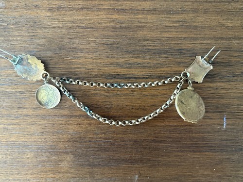 Antique Victorian Cloak Clasp With Locket - Picture 7 of 8