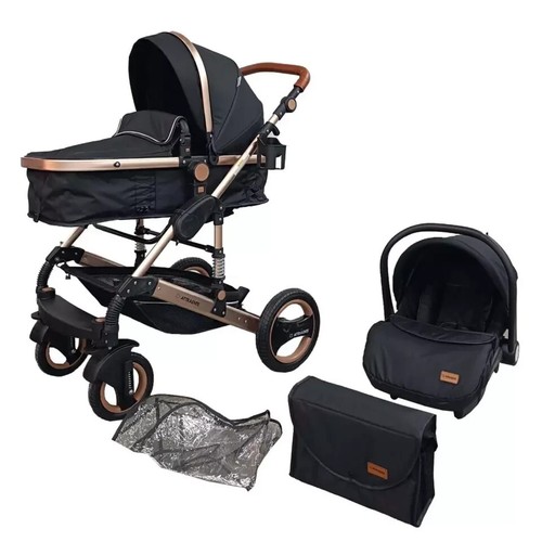 Nuevo cochecito de bebé cochecito asiento de coche 3 en 1 sistema de viaje silla de paseo talla única para todos - Imagen 6 de 18