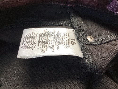 Jordache Skinny Pants Girls Size 16 Denim Jeans Youth Rose Coated Wine New - Picture 20 of 20