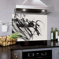 Glass Splashback Kitchen Tile Panel Backsplash ANY SIZE Abstract Paint Texture