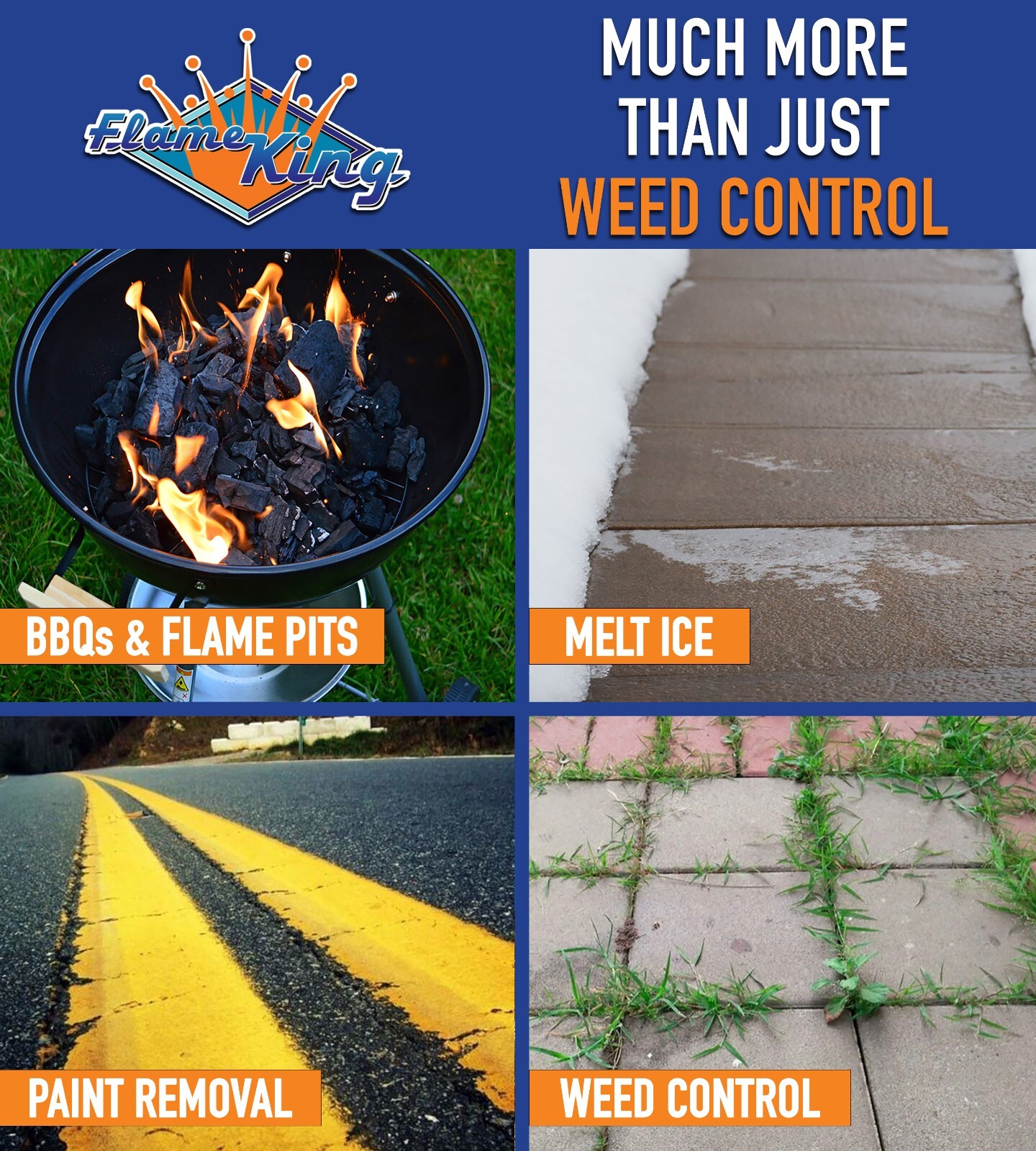 500,000 BTU Propane Torch Kit Heavy Duty Weed Burner