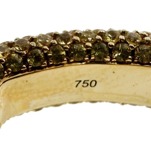 Damenring 18 Karat Gelbgold quadratisches Band gelber Saphir 7,57 ctw - Bild 5 von 8