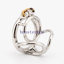 New Stainless Steel Ball Chastity Cage Male Testicle Restraints Ring Lock Device