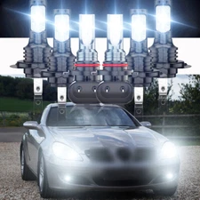 For Benz SLK280 2006-2008 6PC H7 H7 9006 Combo LED Headlights + Fog Bulbs Kit