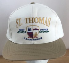 Vintage St Thomas US Virgin Islands Adjustable Cap Hat Shell Seekers Snapback