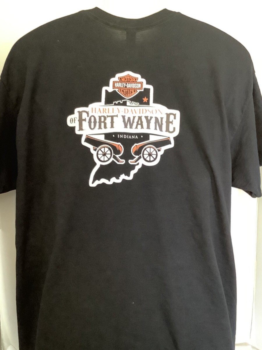 ◆Harley Davidson◆ 2nd order received, this rider t-shirt i Harley Davidson of Fort Wayne IN RIDING ACADEMY 2 sided