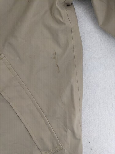 LL Bean Jacket Mens Large Beige Full Zip Up Hoodie Windbreaker Coat - Picture 12 of 13