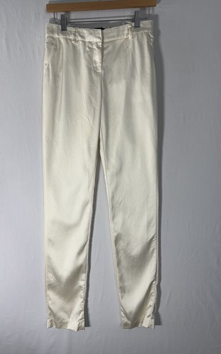 Dolce Gabbana/NWT 40/US 4/ NWT Cream 34” Inseam Silk Blend Dress Pant/ Designer