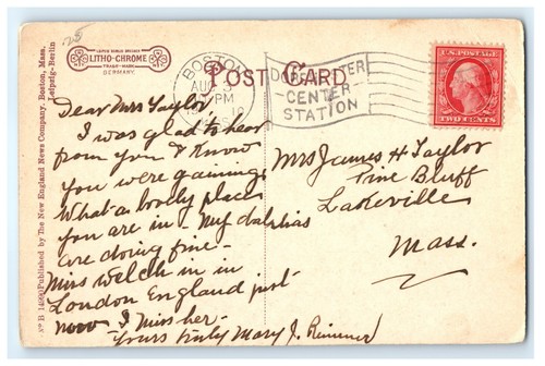 Sheep Franklin Park Boston Massachusetts Postcard Vintage 1910 - Picture 5 of 5