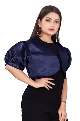 Satin Cropped Bolero Koti Kurzarm Damen Bolero Cardigan Bolero Jacke S109 - Bild 125 von 210