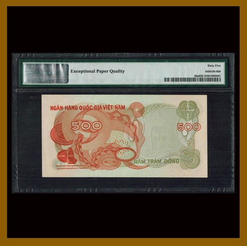 South Vietnam 500 Dong, 1970 P-28a Banknote PMG 65 EPQ - Picture 2 of 2