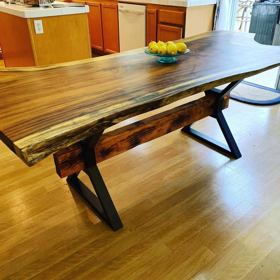 2 x Patas de Mesa de Comedor,Patas de Mesa de Restaurante Cocina Industrial Forma X,Negro Foto 3 de 4