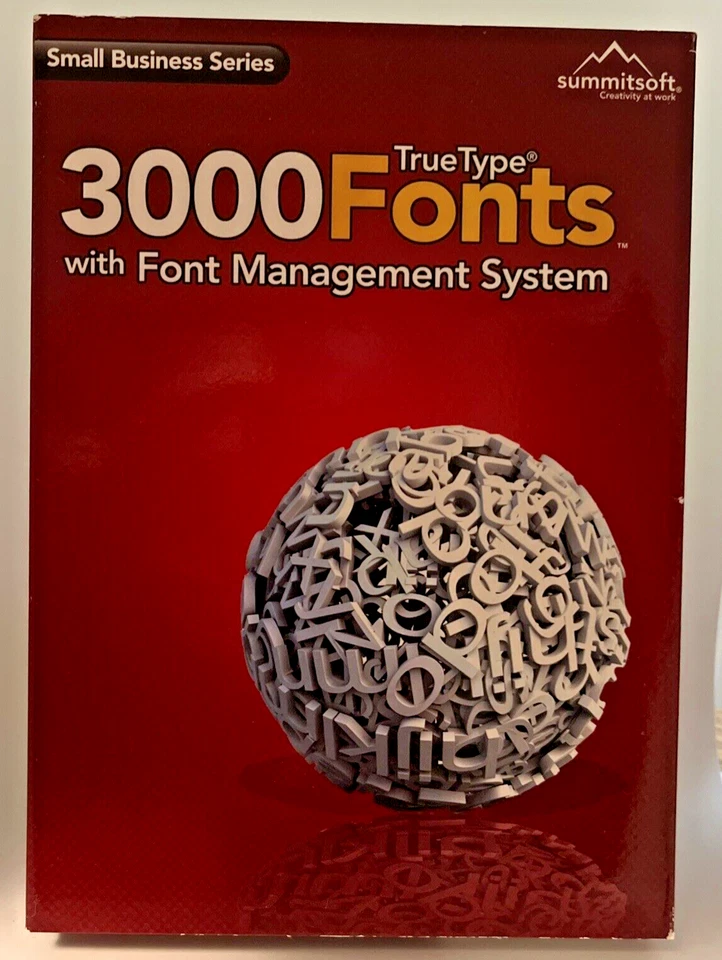 Summitsoft - 3000 Creative Fonts - For Windows 98 2000 ME XP Vista | New Sealed - Image 4 of 4