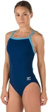 Speedo Women's Swimsuit One Piece Endurance Flyback Solid Adult Team 6/32 Blue