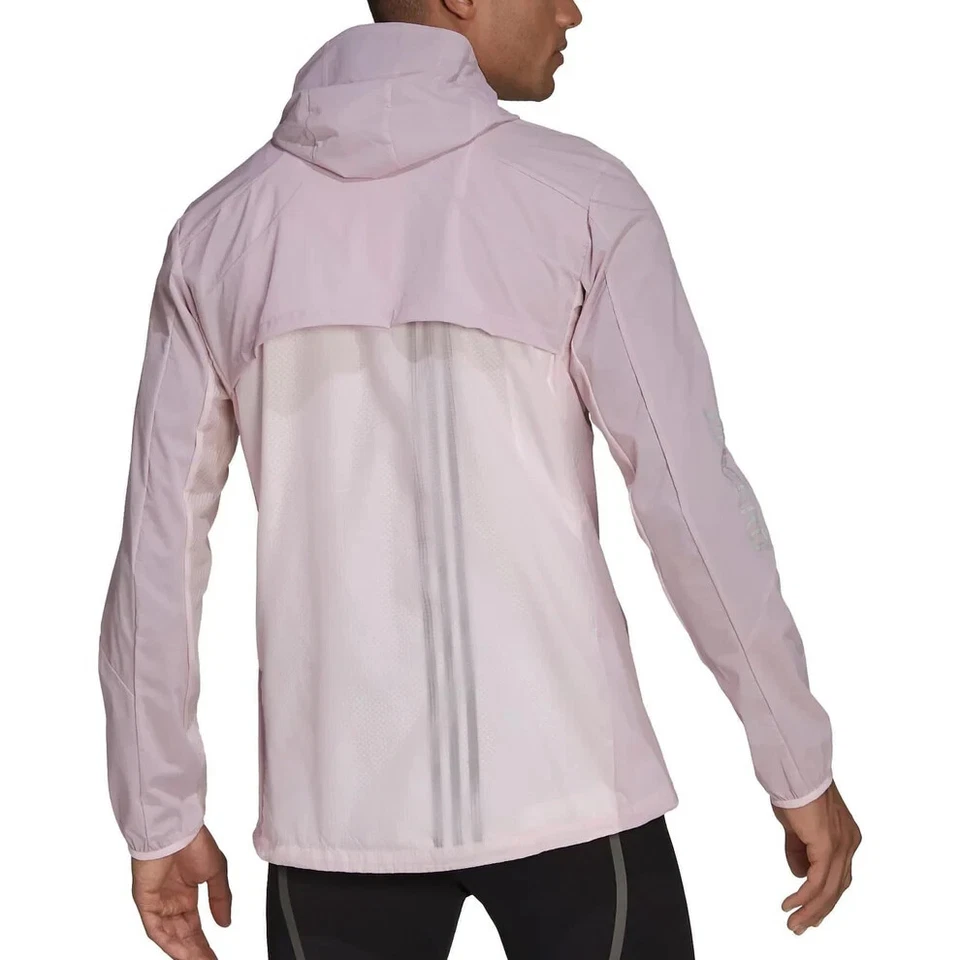 adidas Mens Adizero Marathon Mens Running Jacket - Pink / Small - Image 2 of 4
