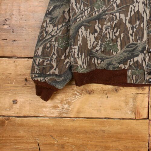 Vintage Mossy Oak Bomberjacke L 90s RealTree USA Made Camouflage Braun - Bild 7 von 8