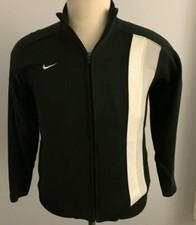 Vintage Nike Boy's Black Full Zip Track Jacket- Size L- Nike Logo on Right Chest